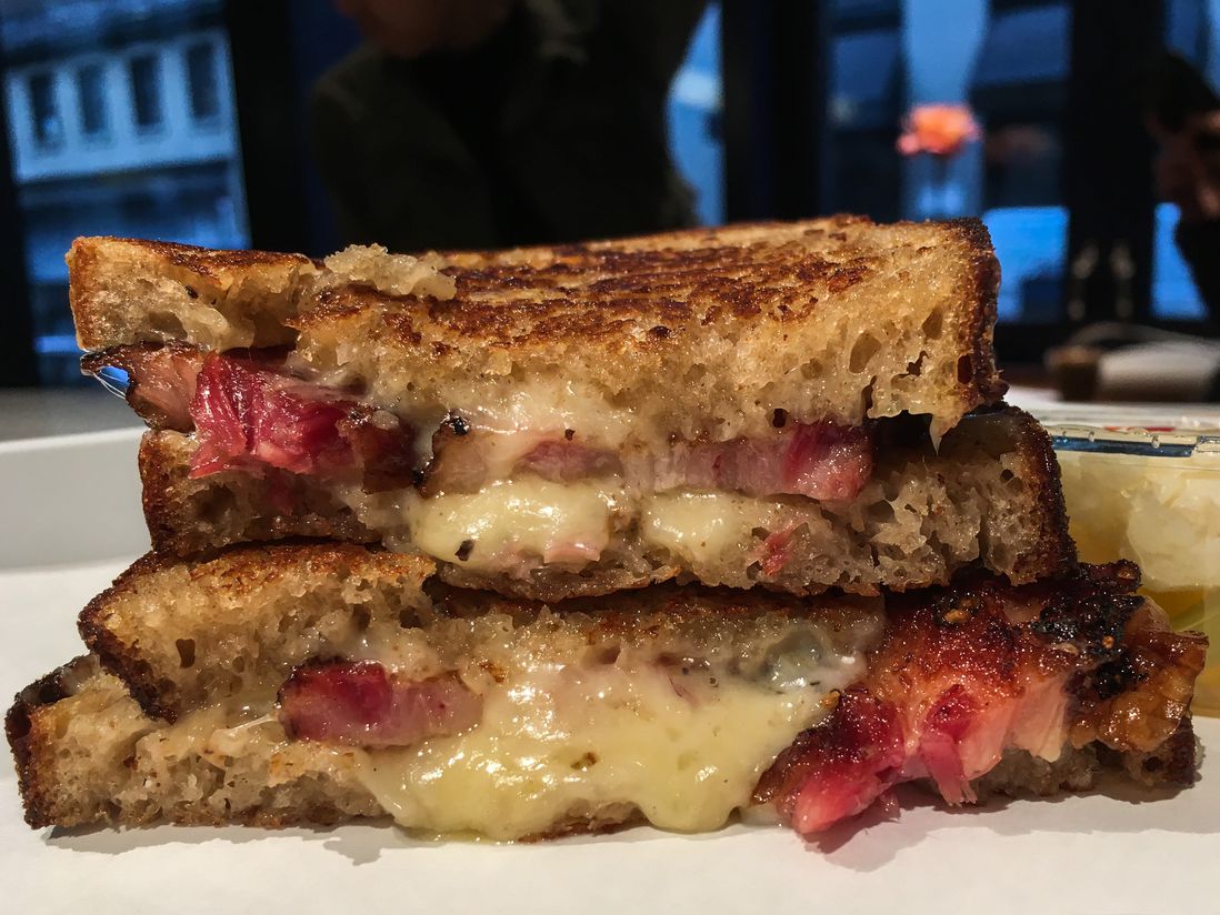 Grilled Cheese With Bacon ($10)<br/>